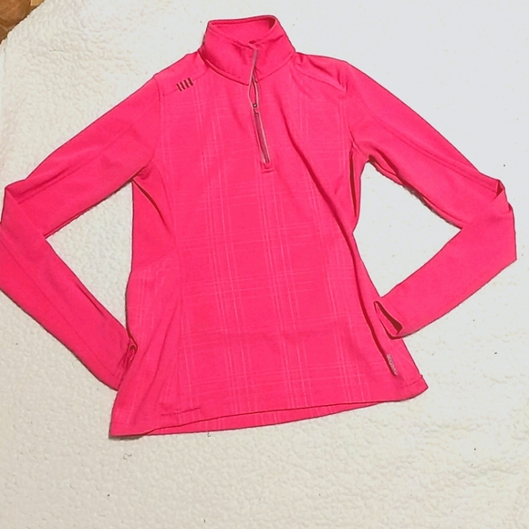Reebok Tops - Reebok Pink quarter zip long jacket Small